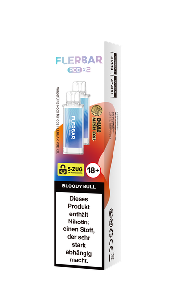 Flerbar Prefilled Pod Bloody Bull 20mg 600